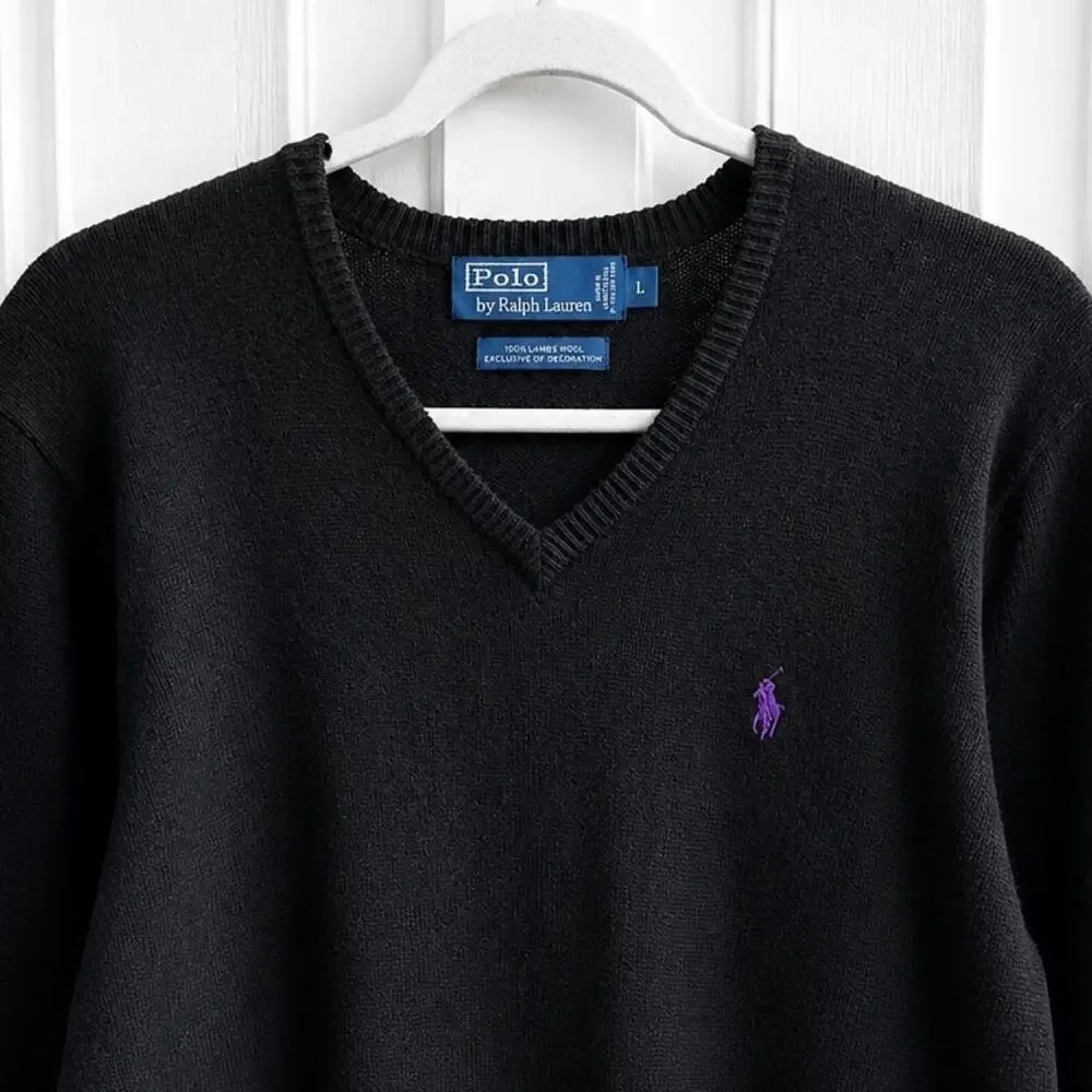 Vintage Polo Ralph Lauren Lambswool V-Neck Sweater